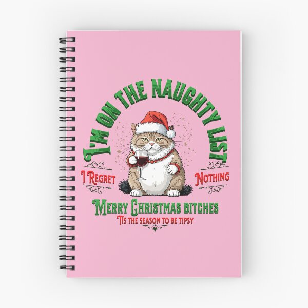 Item preview, Naughty wine drinking Christmas cat  designed and sold by Nicfearn86.