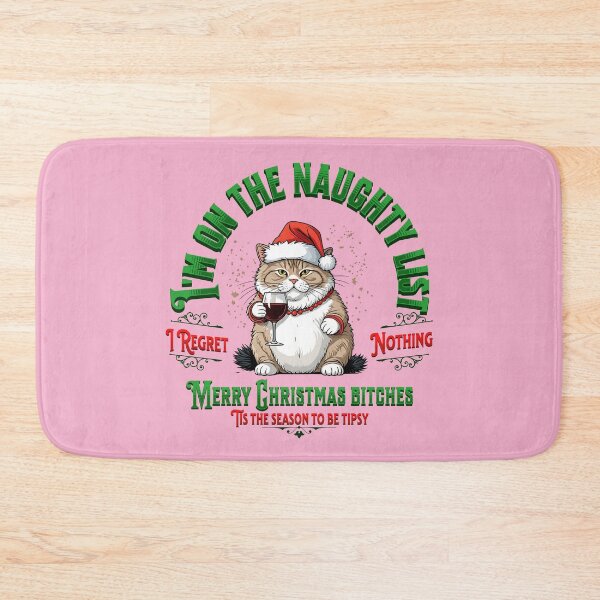 Item preview, Naughty wine drinking Christmas cat  designed and sold by Nicfearn86.