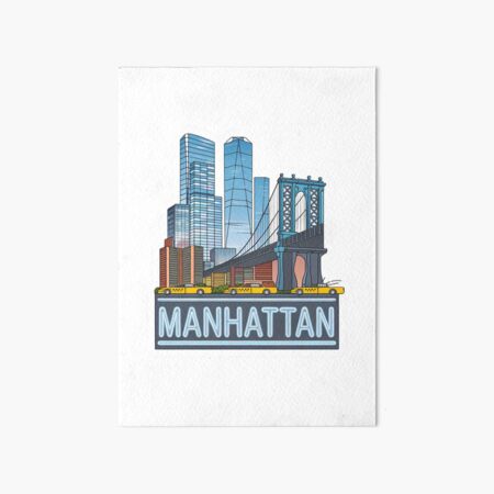 Artikel-Vorschau von Manhattan, New York, Big Apple, ich liebe NY, NY City, Yellow Cab, designt und verkauft von RedCircleArt.