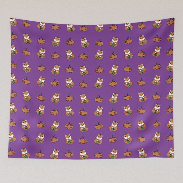 Item preview, Pumpkin Hamster Pattern on Purple designed and sold by Eldridge Guinea Pigs.