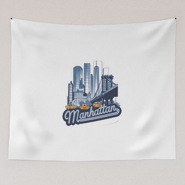 Item preview, Manhattan, New York, Big Apple, I love NY, NY City, Yellow Cab designed and sold by RedCircleArt.