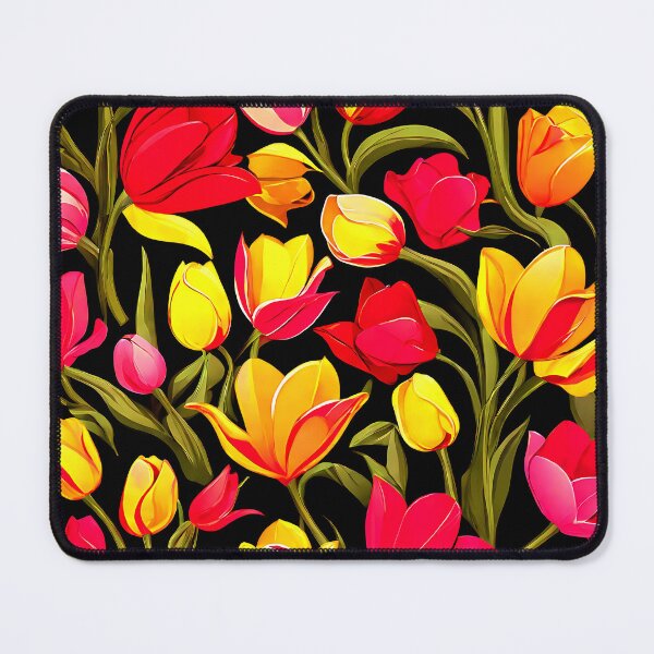Item preview, A seamless pattern of bold tulips designed and sold by Tchoice.