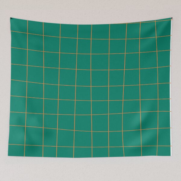 Item preview, Green and Orange Irregular Grid designed and sold by Jeallan Designs.