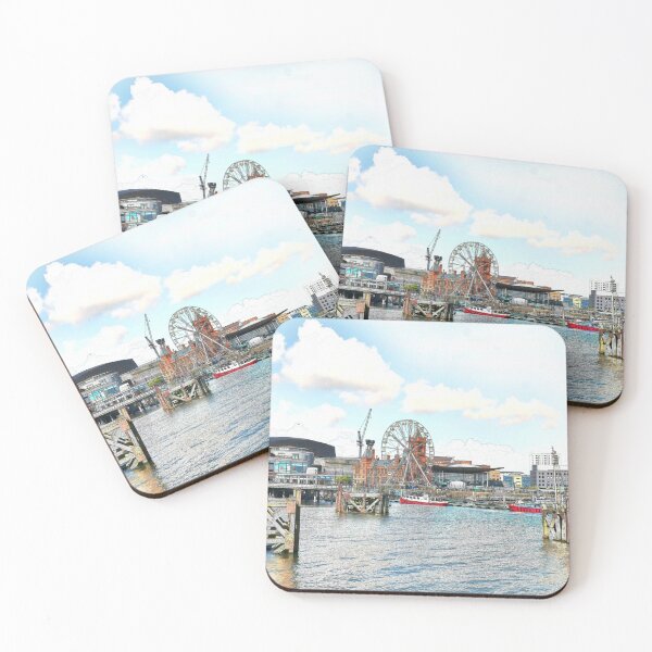Item preview, Cardiff Bay Watercolor effect designed and sold by santoshputhran.