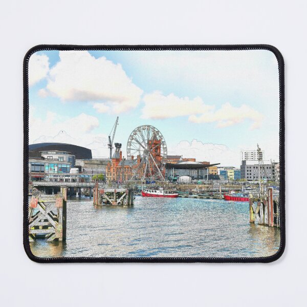 Item preview, Cardiff Bay Watercolor effect designed and sold by santoshputhran.