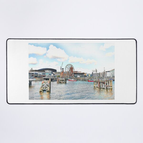 Item preview, Cardiff Bay Watercolor effect designed and sold by santoshputhran.