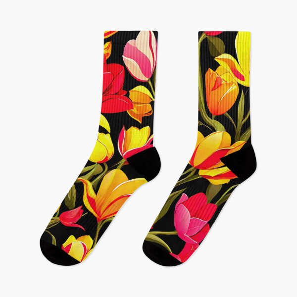 Item preview, A seamless pattern of bold tulips designed and sold by Tchoice.