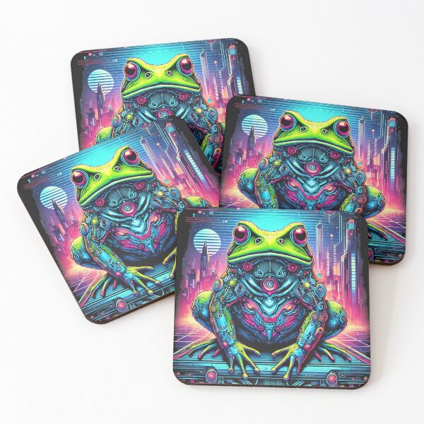 Item preview, Neon Cyberpunk Frog designed and sold by Mjonkey.