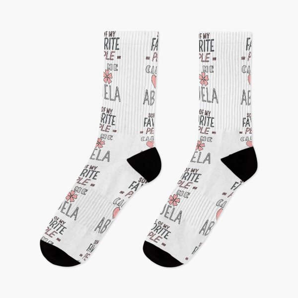 Item preview, Some of my favorite people call me Abuela: Grey and pink designed and sold by FitEnvy.