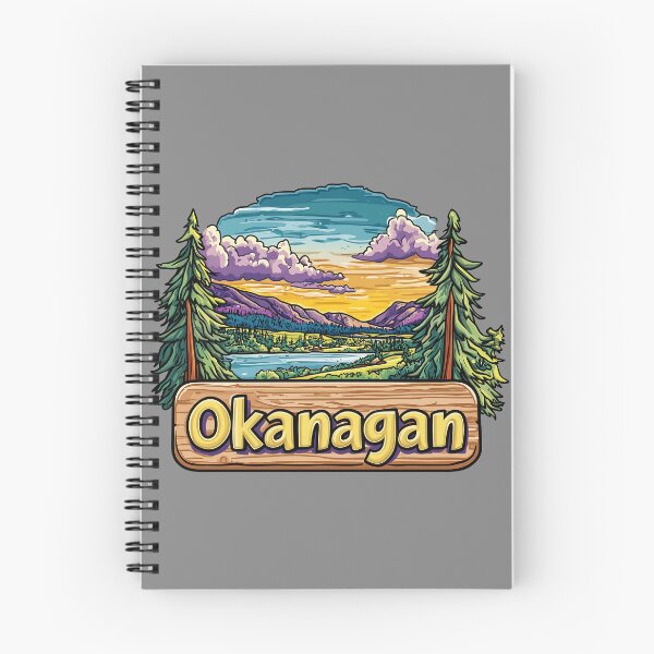 Item preview, Okanagan Scenic Sticker with the Cartoon Text "Okanagan" British Columbia Design designed and sold by meganohm.