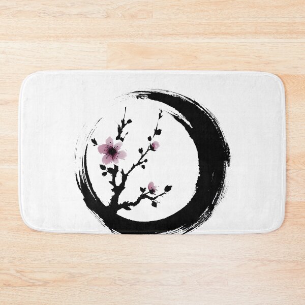 Item preview, Zen Enso circle and cherry blossom japanese designed and sold by goodday Japan.