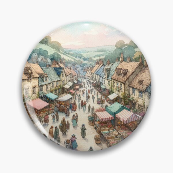 Artikelvorschau, Charmantes rustikales Dorf in Aquarell entworfen und verkauft von visual34.