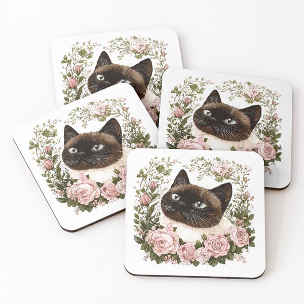 Item preview, Siamese Cat Among Roses designed and sold by Liededrom..