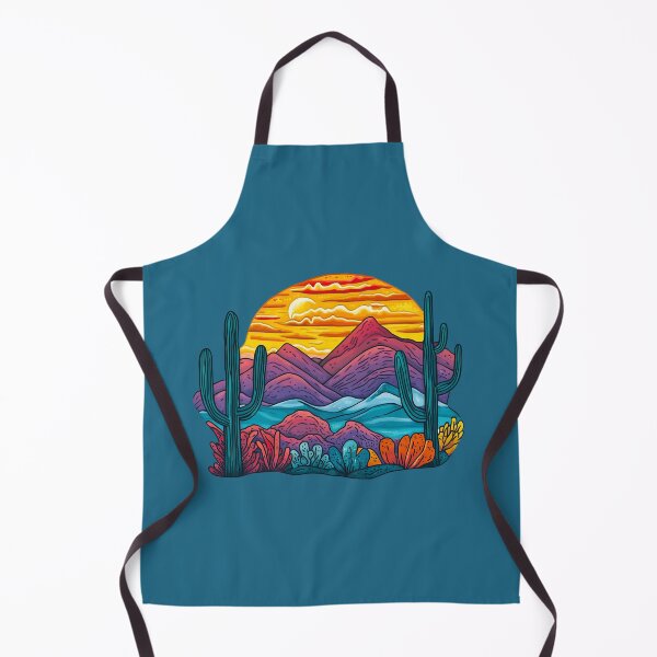 Item preview, Desert Sunset Psychedelic Landscape Illustration designed and sold by meganohm.
