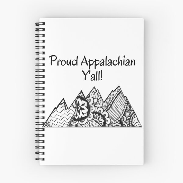 Item preview, Proud Appalachian Y'all Mountain Range Floral Doodle designed and sold by CrystalRaen.