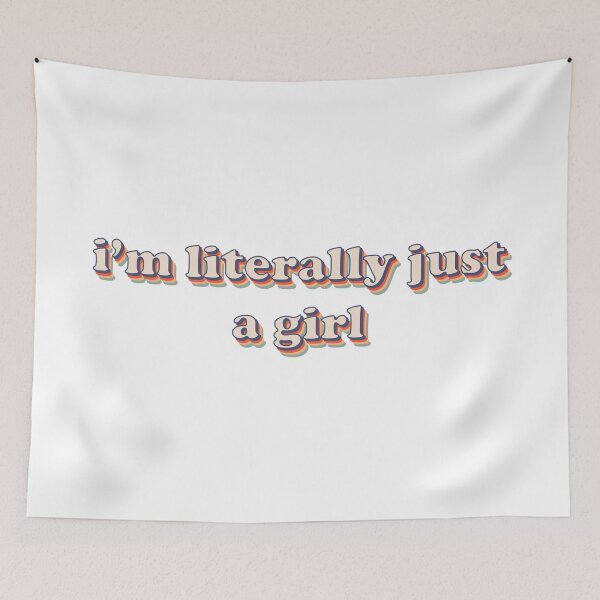 Item preview, i'm literally just a girl sticker magnet meme shirt bag hat designed and sold by emking5100.