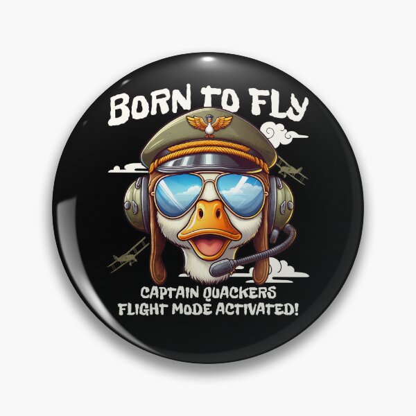 Item preview, BORN TO FLY - DUCK CAPTAIN designed and sold by justyna-s28.