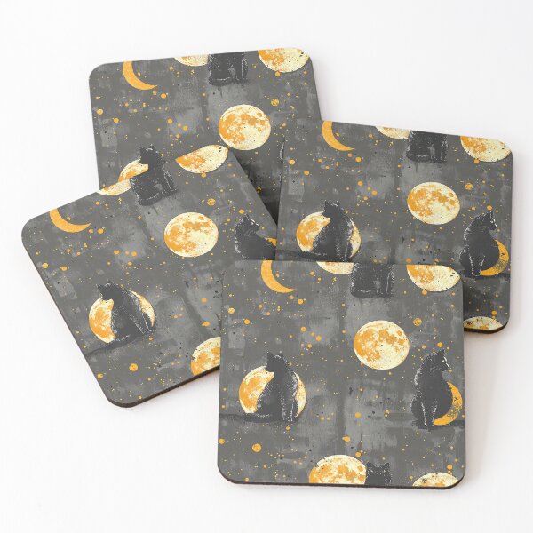 Item preview, Black Cat and Moon 4 designed and sold by Magnuna.