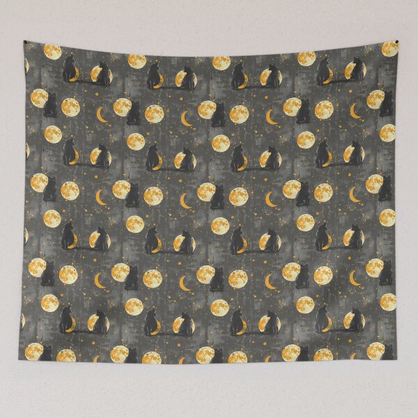 Item preview, Black Cat and Moon 4 designed and sold by Magnuna.