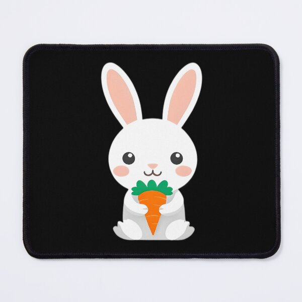 Item preview, White Bunny with a carrot designed and sold by DeransDesigns.