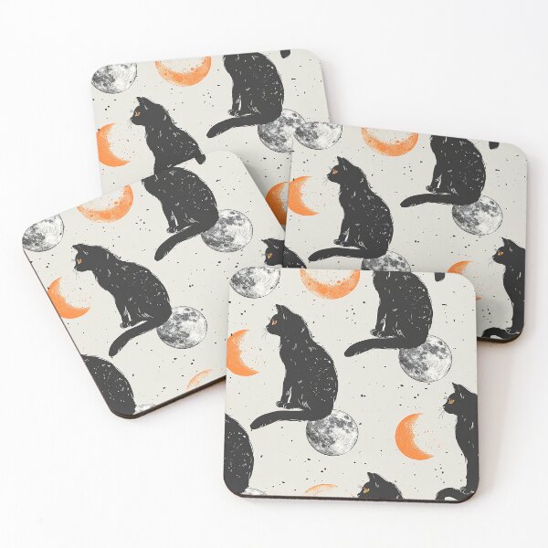 Item preview, Black Cat and Moon 5 designed and sold by Magnuna.