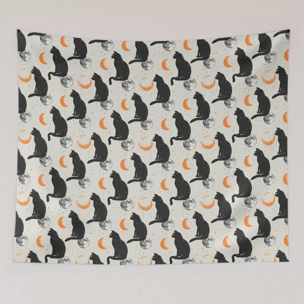 Item preview, Black Cat and Moon 5 designed and sold by Magnuna.