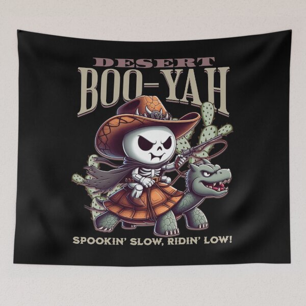 Item preview, TEXAS DESERT BOO-YAH SPOOKY GHOST RIDING A TURTLE designed and sold by justyna-s28.