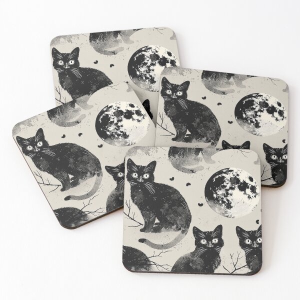 Item preview, Black Cat and Moon 7 designed and sold by Magnuna.
