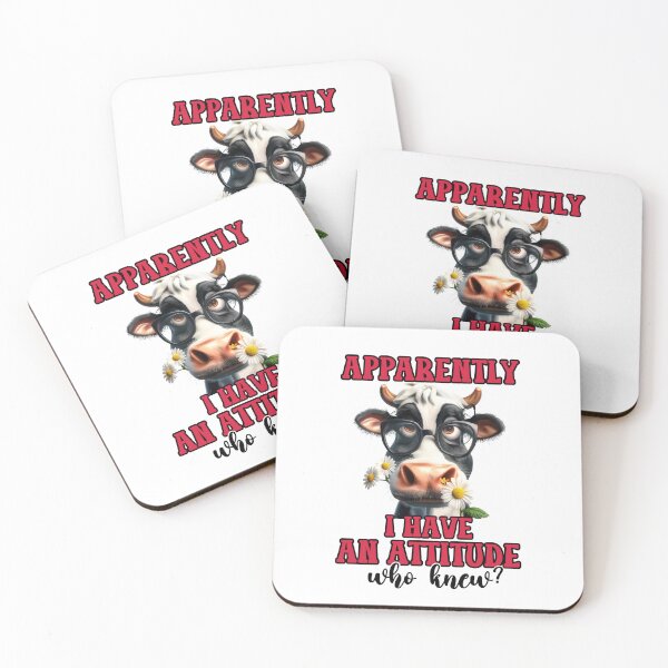 Item preview, Funny Cow Sarcastic Apparently I Have An Attitude designed and sold by GroovyFusion.