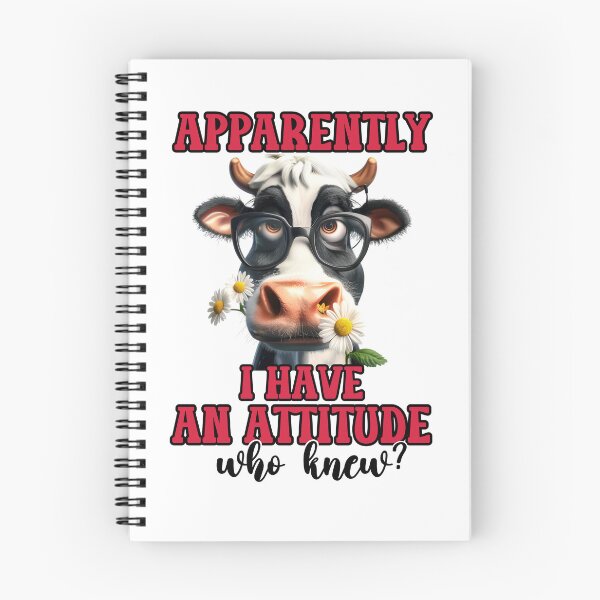 Item preview, Funny Cow Sarcastic Apparently I Have An Attitude designed and sold by GroovyFusion.