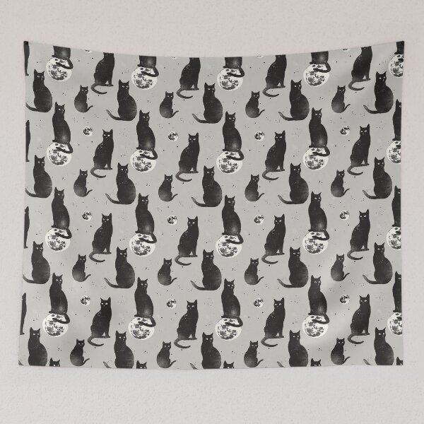 Item preview, Black Cat and Moon 8 designed and sold by Magnuna.