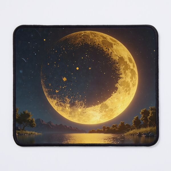 Item preview, incredibly beautiful moon reflected in a lake designed and sold by VelvetClawStudio.