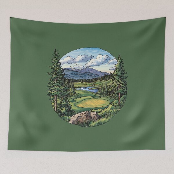 Item preview, Okanagan Golf Course Golfing Landscape Art British Columbia designed and sold by meganohm.