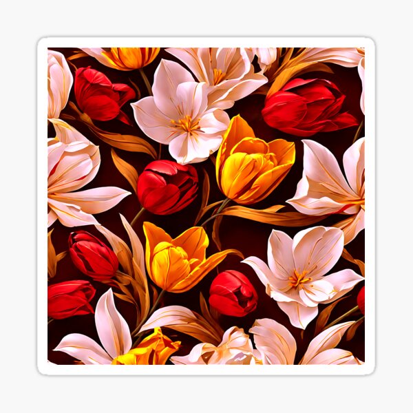 Item preview, Tulip flowers in deep multicolored designed and sold by Tchoice.