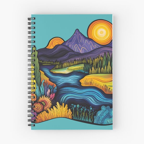 Item preview, Colorful Psychedelic Okanagan Valley Nature Illustration designed and sold by meganohm.
