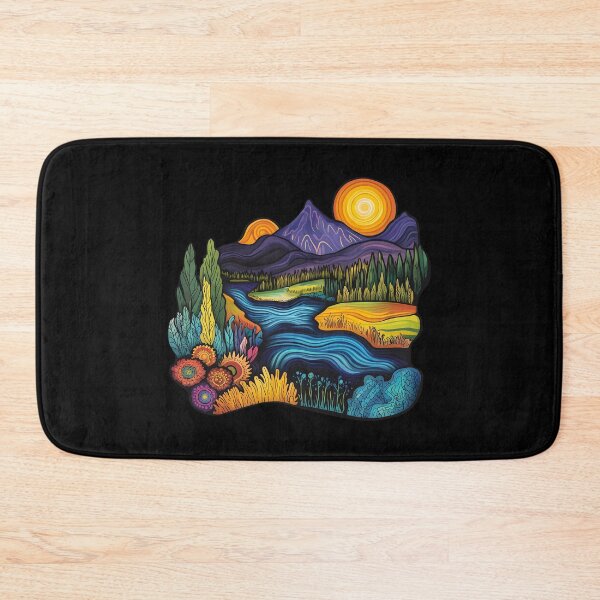 Item preview, Colorful Psychedelic Okanagan Valley Nature Illustration designed and sold by meganohm.