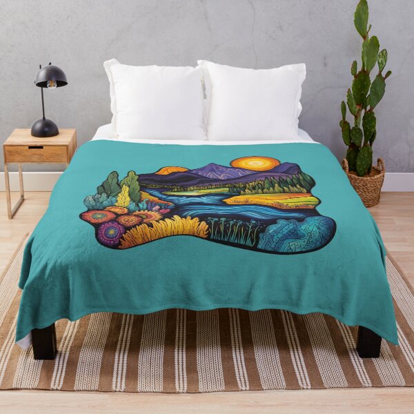 Item preview, Colorful Psychedelic Okanagan Valley Nature Illustration designed and sold by meganohm.