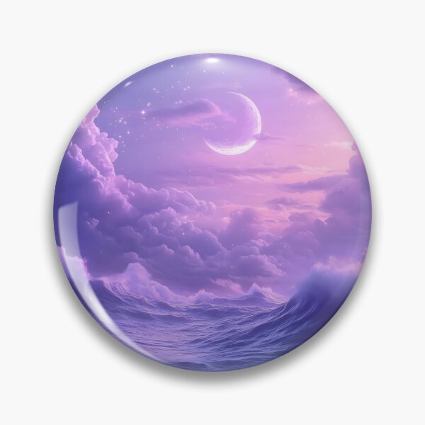 Item preview, Purple Seascape Art designed and sold by DreamyArtDesign.