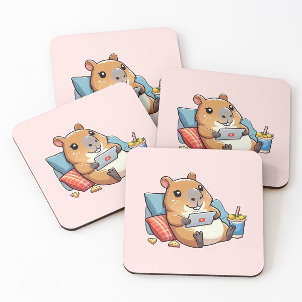 Item preview, Cute Chilling Capybara With Snacks designed and sold by StylishDesigns_ByJohn.