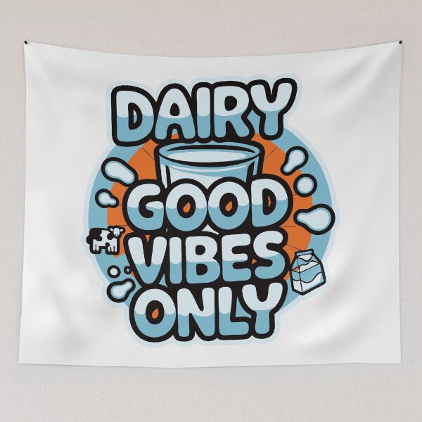 Item preview, Sticker T-Shirt Design Trending: Dairy, Good Vibes Only designed and sold by ForeverPrintsOK.