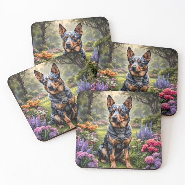 Item preview, Elsa Blue Australian Cattle Dog Portrait Art designed and sold by Heart and Soul Studio.