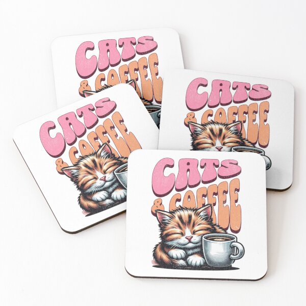 Item preview, Cats and Coffee designed and sold by JonysCreativeDesigns.