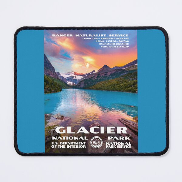 Item preview, Vintage WPA-Style Glacier National Park Poster designed and sold by travelwitheric.
