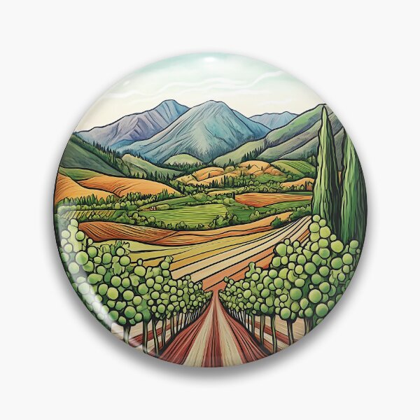 Item preview, Okanagan Valley Oliver BC Vineyard Art Print designed and sold by meganohm.