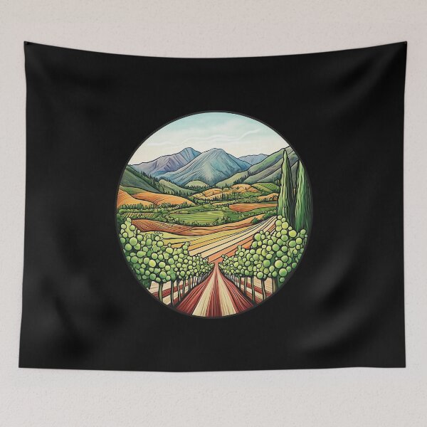 Item preview, Okanagan Valley Oliver BC Vineyard Art Print designed and sold by meganohm.