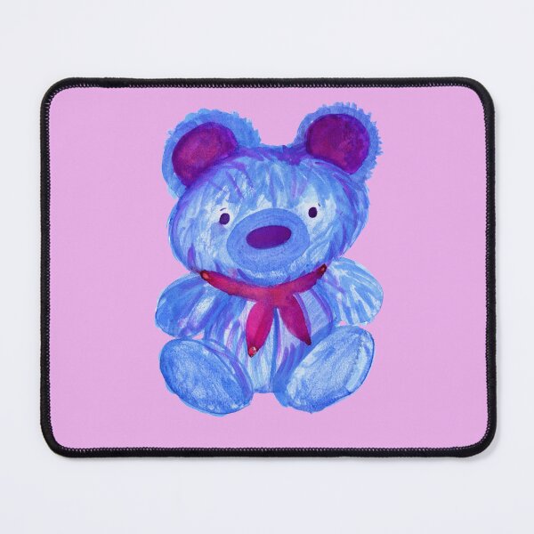 Item preview, Blue Teddy Bear with Red Scarf – Whimsical Watercolor Art by Jemma Jamie designed and sold by Jemma Jamie Skidmore.