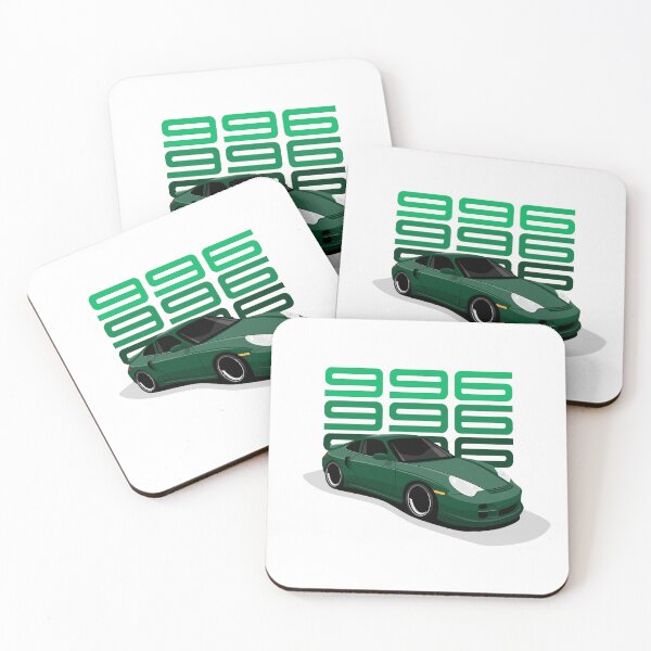 Item preview, Ilustración del Porsche 996 turbo verde del año 2004 designed and sold by blackdogshop.