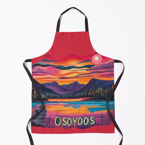 Item preview, Pink Osoyoos British Columbia Canada Lake Sunset Illustration designed and sold by meganohm.