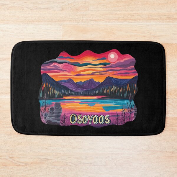 Item preview, Pink Osoyoos British Columbia Canada Lake Sunset Illustration designed and sold by meganohm.