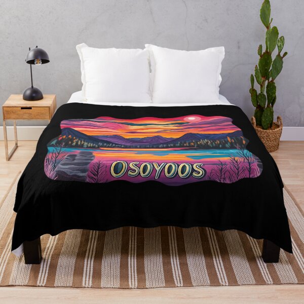 Item preview, Pink Osoyoos British Columbia Canada Lake Sunset Illustration designed and sold by meganohm.